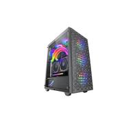 Mars Gaming MC-mag, Caja Gaming ATX, Ventana Lateral Completa Cristal Templado, Doble Rejilla Magnética Antipolvo Frontal + Superior, 3X Ventiladores FRGB 120mm, Refrigeración Líquida 360mm, Negro