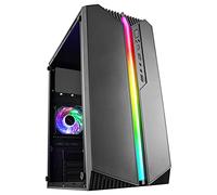 Mars Gaming MC-S1, Caja Gaming Compacta PC Micro-ATX, Iluminación ARGB 12 Modos, Ventilador FRGB, Ventana Lateral Completa, Negro