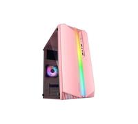 Mars Gaming MC-S1 Rosa Caja PC Compacta Gaming Micro-ATX Iluminación ARGB 12 Modos Ventilador FRGB Ventana Lateral Completa