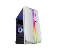 Mars Gaming Caja PC Gaming Micro-ATX MC-S1 – ARGB 12 modos, ventilador FRGB, blanco
