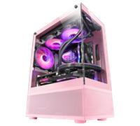 Mars Gaming MC-SE | Caja Micro-ATX Cristal Templado Rosa