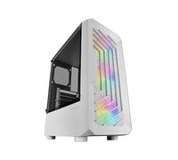 Mars Gaming MC-Tor, Caja Semitorre Gaming ATX, Ventana Lateral Completa, Diseño Frontal Mesh, 3X Ventiladores Frontales FRGB 120mm, Diseño de Cámara Dual, Blanco