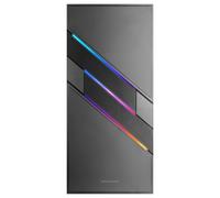 Mars Gaming - MC-U3, Caja PC Gaming ATX XL, Frontal Triple ARGB, Ventilador 12cm ARGB, Ventana Cristal Templado, Negro