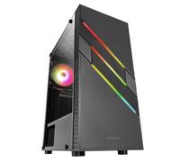 Mars Gaming - MC-U3, Caja PC Gaming ATX XL, Frontal Triple ARGB, Ventilador 12cm ARGB, Ventana Cristal Templado, Negro