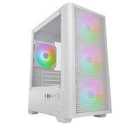 Mars Gaming MC-Vector, Caja PC Gaming Micro-ATX y Mini-ITX, 4X Ventiladores ARGB FDB 120mm, Cristal Templado, Frontal Mesh, Doble Cámara, Soporte Refrigeración Líquida 120mm, USB-C, Blanco