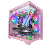 Mars Gaming Mc-view2 Caja Pc Microatx Doble Cristal Templado Ventilador Frgb 120mm Rosa