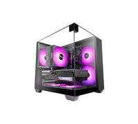 Caja compacta para juegos Micro-ATX MC-VISION con vidrio templado (negra) - MARS GAMING