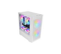 Mars Gaming - MC- VORTEX, Caja Gaming MicroATX, Frontal Mesh Geométrico, Ventana Lateral Cristal Templado, 3x Ventil - MCVORTEXW