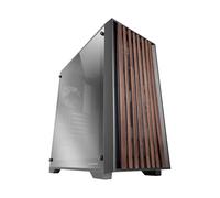Mars Gaming MC-WOOD Caja PC ATX Panel Frontal de Madera Cristal Cromado Ventilador FDB 12cm Negra