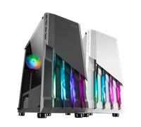 Mars Gaming Caja ATX MC-X2 Frontal acero FRGB 2 ventiladores 12cm ventana lateral completa Negro