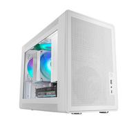 Mars Gaming MC-XPS, Caja Gaming MicroATX Ultracompacta, Cristal Templado + Paneles Mesh, Ventilador FRGB 120mm, Tecnología Refrigeración Mesh, Soporte Dual de PSU ATX y SFX, Minitorre PC USB-C, Blanco