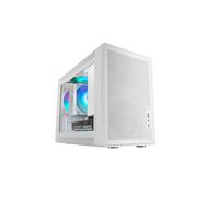 Mars Gaming MC-XPS, Caja Gaming MicroATX Ultracompacta, Cristal Templado + Paneles Mesh, Ventilador FRGB 120mm, Tecnología Refrigeración Mesh, Soporte Dual de PSU ATX y SFX, Minitorre PC USB-C, Blanco