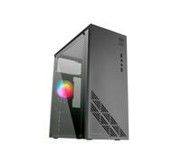 Mars Gaming MC100, Caja Semitorre ATX, Acero Ultraligero, Ventilador FRGB 90mm, Panel CONVECT-Cool, Ventana Lateral, Alta Capacidad Interna, Refrigeración Avanzada, Negro