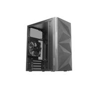 CAJA COMPACTA MICROATX MARS GAMING MC-1500 BLACK FRONTAL METAL-MESH LATERAL CRITAL TEMPLADO COMPLETO SIN FUENTE DE ALIENTACION MC1500