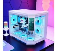 Mars gaming mc3tcorelcdmw carcasa de ordenador mini tower blanco