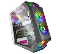 Mars Gaming - MC51, Caja PC Gaming ATX, Doble Cristal Templado, 5x Ventilador RGB 12cm, Negro
