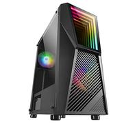 Mars Gaming MC777, Caja PC Gaming ATX, Infinity Mirror ARGB, Cristal Templado, 2X Ventiladores 120mm ARGB, Negro