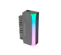 Mars Gaming MCA-L24, Adaptador ATX 24 Pin a 90°, Iluminación 5V 3-Pin ARGB, Adaptador de Alimentación para Placas Base, Instalación Plug & Play, Compatibilidad Universal, Negro