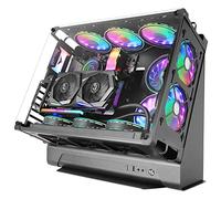 Mars Gaming MCB, Caja Gaming Custom Premium con Formato Frontal, hasta 10 Ventiladores, Doble Cámara Modular, Soporte Refrigeración Líquida, Cristal Templado, Negro