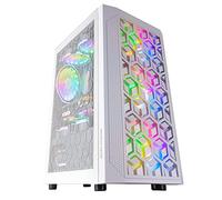 Mars Gaming - MCMESHW Blanco, Caja PC Gaming, Micro ATX, Diseño Mesh Total, 3x Ventilador FRGB