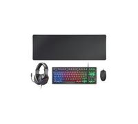 Mars Gaming MCP-RGB3 | Combo 4 en 1 Teclado TKL H-Mech RED + Ratón Gaming RGB + Alfombrilla XXL + Auriculares RGB | Pack Gaming Periféricos