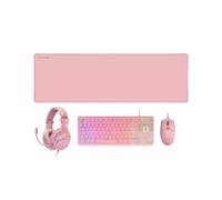 Mars Gaming MCP-RGB3PES Combo Gaming Teclado FRGB + Ratón + Auriculares + Alfombrilla Rosa