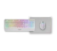Mars Gaming MCP124 Blanco Teclado + Ratón + Alfombrilla