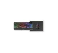 Mars Gaming MCP124 Combo 3 en 1 Teclado Ergonómico RGB+ Ratón Gaming + Alfombrilla | Pack Gaming Teclado, Ratón y Alfombrilla