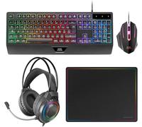 Mars gaming mcp124pro, combo gaming 4en1, teclado rgb h-mech con repos