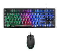Mars Gaming MCPTKL, Idioma Español, Combo Gaming TKL con Teclado H-Mech RGB y Ratón 3200 dpi RGB Flow, Antighosting, Compacto y Ergonómico, CompatibILIDAD Multiplataforma