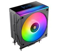Mars Gaming MCPU-LCD, Disipador CPU 300W TDP, 6x Heatpipes HCT, Ventilador 120mm, Pantalla LCD, ARGB Dual Zone Infinity Mirror, Núcleo de Cobre Hiperbalanceado, Compatibilidad Intel y AMD, Negro