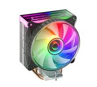 Mars Gaming MCPU-VR, Disipador CPU, Doble Espejo Infinito ARGB, 4 Heatpipes HCT, TDP 180W, Ventilador Ultra-silencioso PWM 12cm, Negro