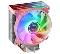Mars Gaming MCPU-VR, Disipador CPU, Doble Espejo Infinito ARGB, 4 Heatpipes HCT, TDP 180W, Ventilador Ultra-silencioso PWM 12cm, Rosa