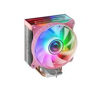 Mars Gaming MCPU-VR, Disipador CPU, Doble Espejo Infinito ARGB, 4 Heatpipes HCT, TDP 180W, Ventilador Ultra-silencioso PWM 12cm, Rosa
