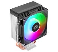 Mars Gaming MCPU-X3, Disipador CPU 190W TDP, 3x Heatpipes, Ventilador PWM FDB, Iluminación FRGB, Diseño Compacto SFF/Mini-ITX, Aletas de Aluminio, Cooler PC con Compatibilidad Intel y AMD, Negro