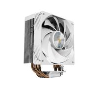 Mars Gaming MCPU-X4, Disipador CPU 230W TDP, 4x Heatpipes HCT Nueva Generación, Ventilador PWM SI Extreme-Silence 120mm, Núcleo de Cobre Hiperbalanceado, Compatibilidad Universal Intel y AMD, Blanco