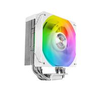 Mars Gaming Disipador CPU MCPU-X4ARGB – 220W, 4x heatpipes, Ventilador PWM ARGB 120mm – Blanco