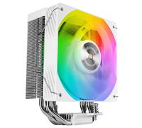 Mars Gaming Disipador CPU MCPU-X4ARGB – 220W, 4x heatpipes, Ventilador PWM ARGB 120mm – Blanco