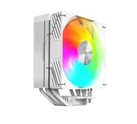 MARS GAMING MCPU-X5ARGB, Disipador CPU 280W TDP, 5x Heatpipes HCT Nueva Generación, Ventilador PWM SI Extreme-Silent ARGB 120mm, Núcleo de Cobre Hiperbalanceado, Compatibilidad Universal, Blanco