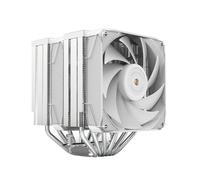 Mars Gaming MCPU-XU6, Disipador CPU Doble Torre, TDP 350W, 2x Ventiladores de Aspas Híbridas y Rodamiento FDB de Cobre Hiperbalanceado, 6 Heatpipes Tecnología HCT ULTRA, Multisocket Universal, Blanco