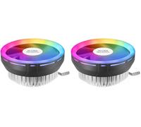 Mars Gaming MCPU120, Disipador CPU Perfil Bajo con Ventilador 120mm CHROMA RGB, TDP 120W, Tecnología PWM Silenciosa, Compatible Intel & AMD (Paquete de 2)