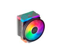 Mars Gaming MCPU44, Disipador CPU ARGB con 4 Heatpipes HCT 160W TDP, Ventilador Circular Ultra-Silencioso PWM 110mm, Iluminación Dual ARGB, Multisocket Intel/AMD, Altura Compacta 133mm