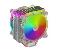 Mars Gaming MCPU66, Disipador CPU Triple ARGB, 6 Heatpipes 220W TDP, 2 Ventiladores 12cm, Multisocket Universal con Soporte 1700, Disipador Gaming Trasparente