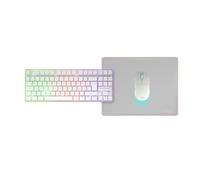Mars Gaming Mcpwtkl Combo Gaming Inalámbrico Teclado Tkl Frgb Ratón Rgb Alfombrilla Blanco Español