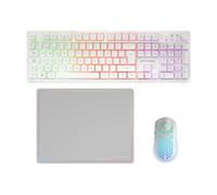 Mars Gaming MCPWX Blanco - Pack Teclado + Ratón + Alfombrilla