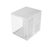 Mars Gaming MCV-One, Caja Gaming ATX, Doble Cristal Templado Continuo, Ventilador Trasero FRGB 12cm, Estructura Doble Cámara, Semitorre PC Compacta, Soporte Refrigeración Líquida hasta 240mm, Blanco