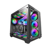 Mars Gaming MCV3, Caja Gaming Custom XXL E-ATX, Ventana Cristal Templado Lateral y Frontal, Estructura Modular Doble Cámara, Negro