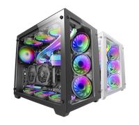 Mars Gaming MCV3, Torre Gaming Custom XXL E-ATX, Ventana Cristal Templado Lateral y Frontal, Estructura Modular Doble Cámara, Torre PC Gaming Negro o Blanco