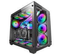 Mars Gaming MCV3 Negro Torre Gaming Custom XXL E-ATX Ventana Cristal Templado Lateral y Frontal Estructura Modular Doble Cámara