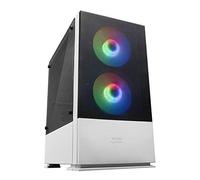 Mars Gaming MCZ,Caja PC Gaming Micro-ATX/Mini-ITX, Compacta con 2 Ventiladores FRGB, Frontal Mesh, Cámara Dual, Soporte Refrigeración Líquida, Blaco